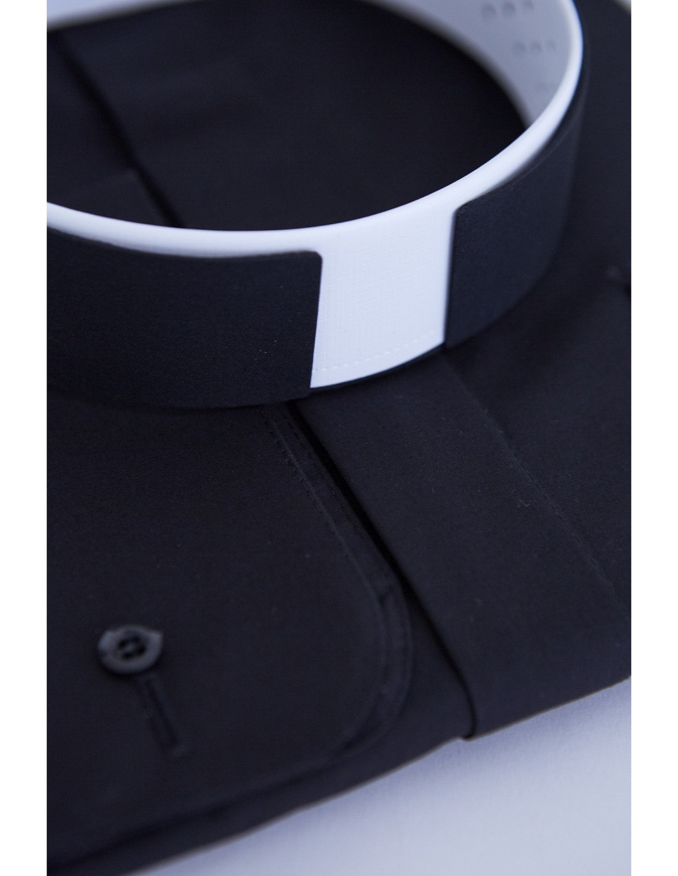 Long Sleeve Clergy Shirt Roman Collar PolyCotton Barbiconi Italy F.C. Ziegler Company