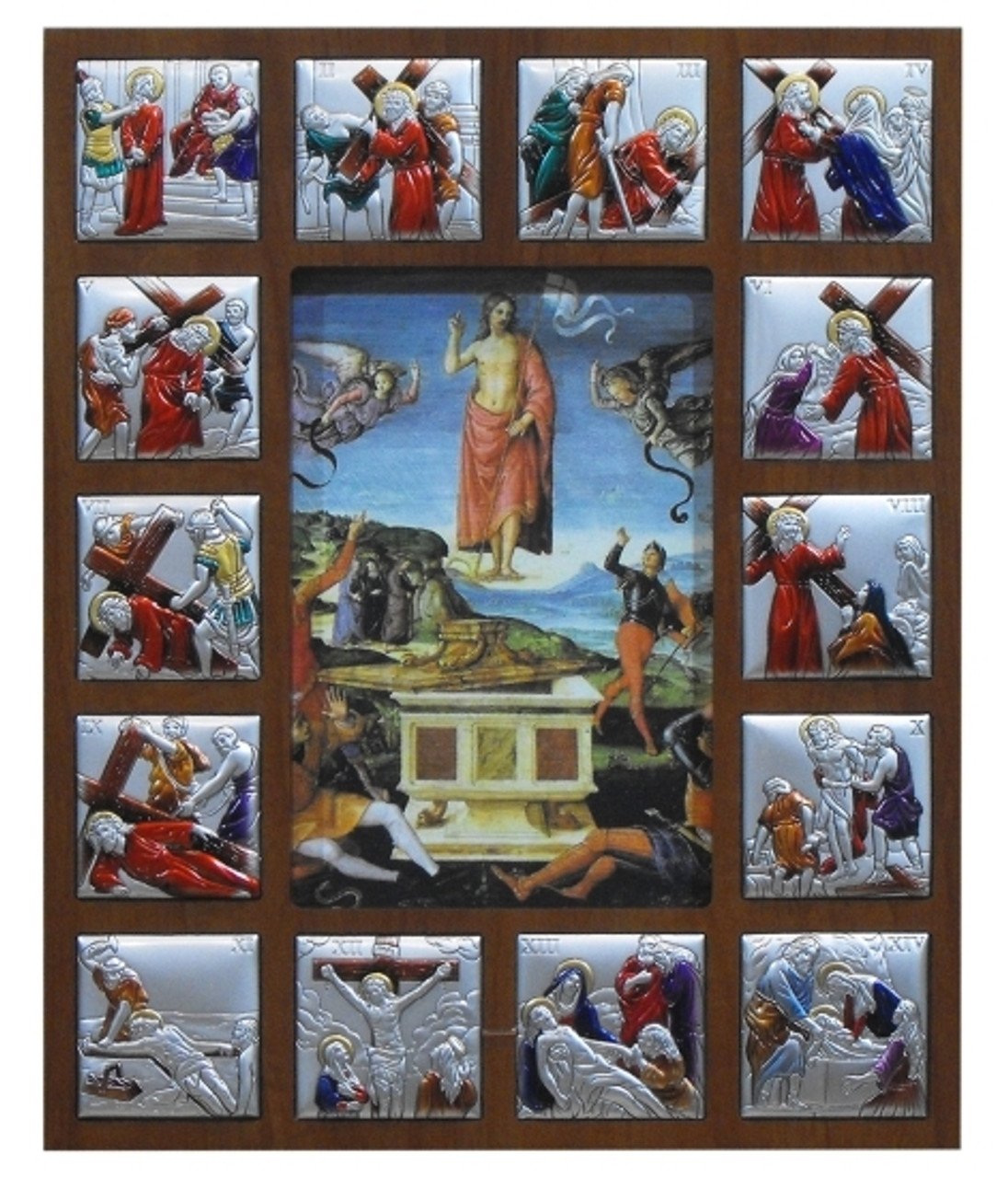 Stations Of The Cross Plaque 12 1 2 X 17 1 2 Wood Metal