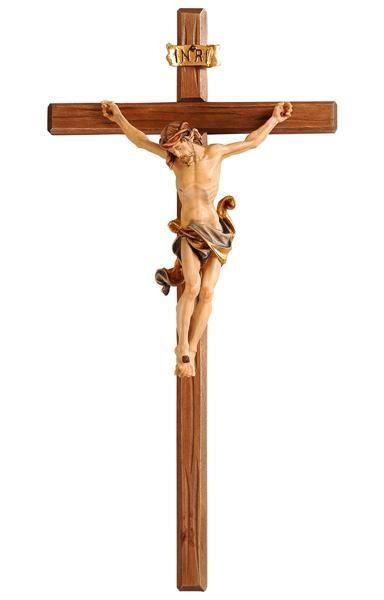 Leonardo Wall Crucifix | Straight Cross | Hand-Painted | Select