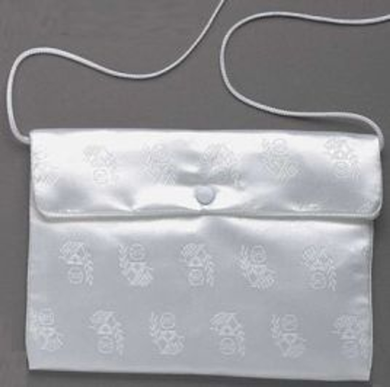 First Communion White Satin Purse appr 6 x 4 inch with shoulder strap | eBay