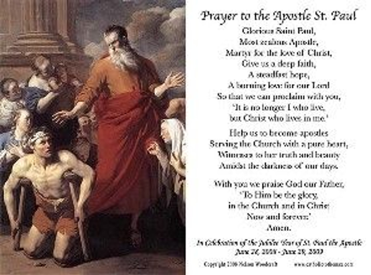 Holy Card St Paul The Apostle - 