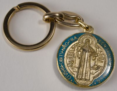 St Benedict Medal | Key Chain | Enamel Accent - F.C. Ziegler Company