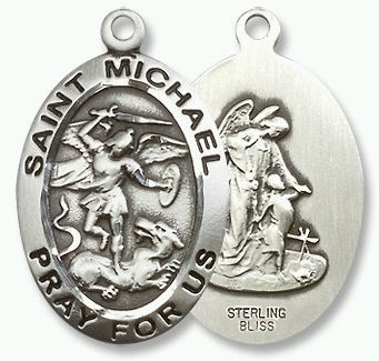 Sterling Silver Saint Michael Pendant 