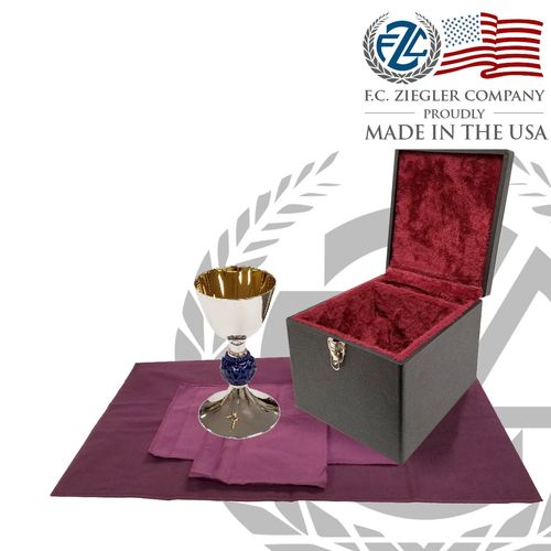 Chalice and Paten Case with wine colored lining Available in 2 Sizes Style ZZ75 Chalice and Paten Case with wine colored lining Available in 2 Sizes Style ZZ75