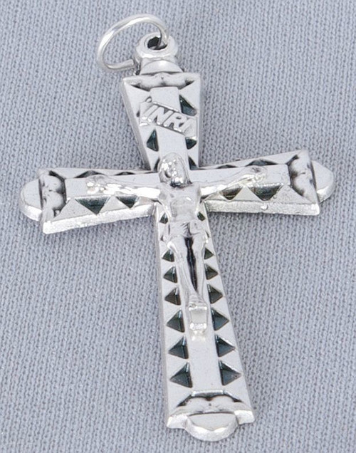 Crucifix pendant only made of oxidized metal measures 2 inches LALG102OXMBL