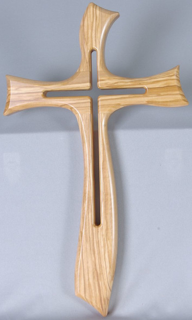 Contemporary Cross INNatural Finish With Inner Cross Cut-Out Italian Import measures 19 and 1 half inches LALPG416 Contemporary Cross INNatural Finish With Inner Cross Cut-Out Italian Import measures 19 and 1 half inches LALPG416