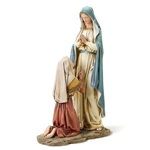 Our Lady of Lourdes Statue | With Bernadette | 10-1/2" | Resin | 42161 Our Lady of Lourdes Statue | With Bernadette | 10-1/2" | Resin | 42161