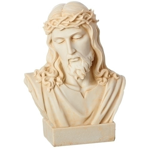bust of Jesus Christ with crown of thorns is made of resin stands 8 and 1 half inches tall ro42650 bust of Jesus Christ with crown of thorns is made of resin stands 8 and 1 half inches tall ro42650