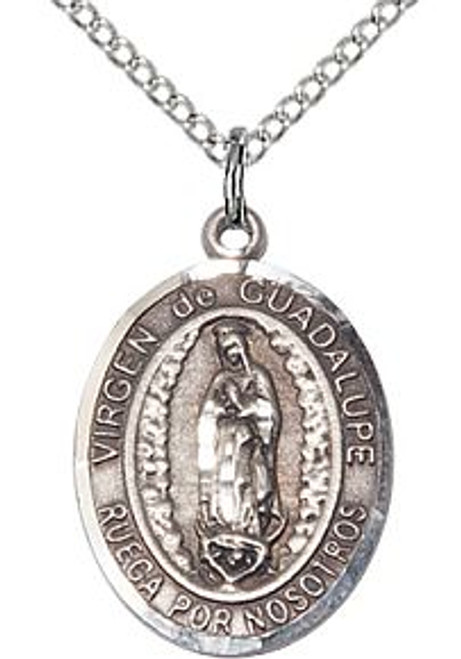 Details about   "VIRGIN OF GUADALUPE" CATHOLIC RELIGIOUS VIRGIN MARY GLASS PENDANT NECKLACE 
