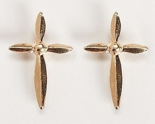 Cross Lapel Pin Gold Accent Center RO40156B