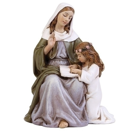 Saint Anne Statue | Seated With Child Mary  | 2-3/4" | Resin | 46486 Saint Anne Statue | Seated With Child Mary  | 2-3/4" | Resin | 46486