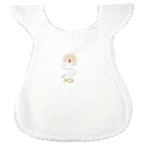 ミュージック BABYL BAPTISM Baptismal Bib | Embroidered Gold Cross | Cotton | Infants
