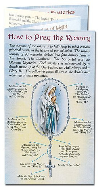 How to pray the rosary trifold pamphlet with prayers mysteries and chart on heavy card stock hi15040 How to pray the rosary trifold pamphlet with prayers mysteries and chart on heavy card stock hi15040