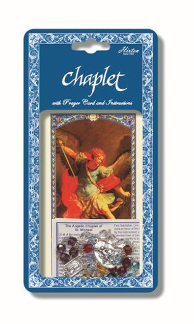 chaplet of saint michael multi-colored glass beads set comes with holy card and instructions 092 chaplet of saint michael multi-colored glass beads set comes with holy card and instructions 092