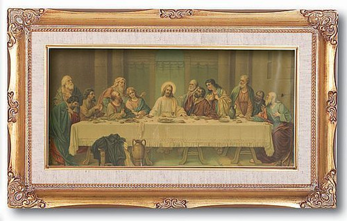 The Last Supper | Framed Print | Gold Painted Frame | 11” x 19 ...