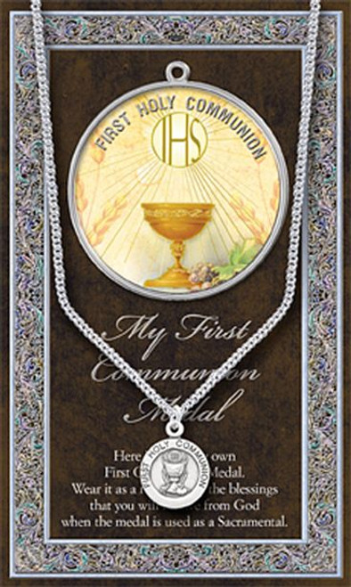 First Communion Symbol Medal - Style HI950695 First Communion Symbol Medal - Style HI950695