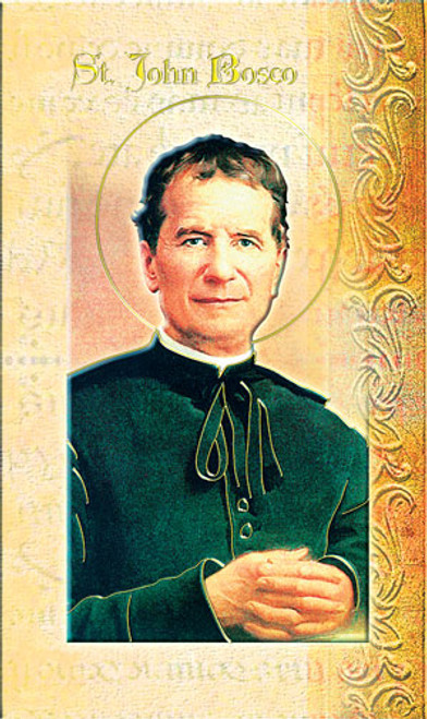 Saint John Bosco Bifold Holy Card Information Prayer 5 1/4 quot x 3 1