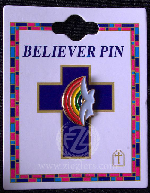 Rainbow Holy Spirit Lapel Pin - Style FSCG269 Rainbow Holy Spirit Lapel Pin - Style FSCG269