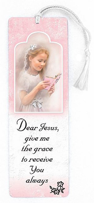 Paper Bookmark First Communion for a girl with prayer RIBM52G Paper Bookmark First Communion for a girl with prayer RIBM52G