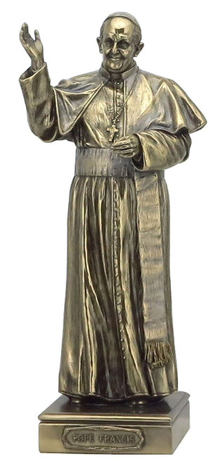 Pope Francis Statue 11 inch-Bronze Finish Pope Francis Statue 11 inch-Bronze Finish