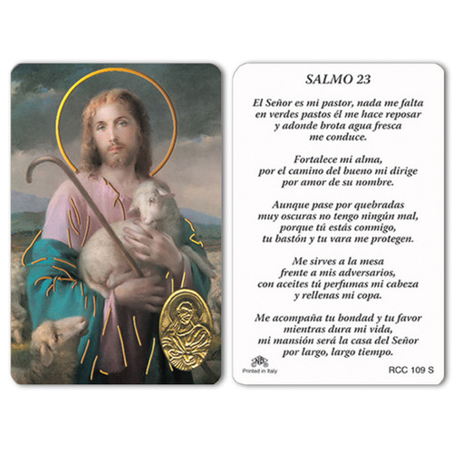 Holy Card of Salmo 23 - Lost Lamb - Spanish - F.C. Ziegler Company