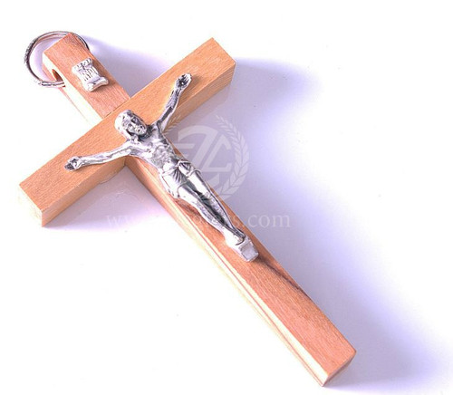 wall Crucifix with wood cross in natural finish and metal Corpus measures 3 and 1 half inches high from italy CC11UL wall Crucifix with wood cross in natural finish and metal Corpus measures 3 and 1 half inches high from italy CC11UL