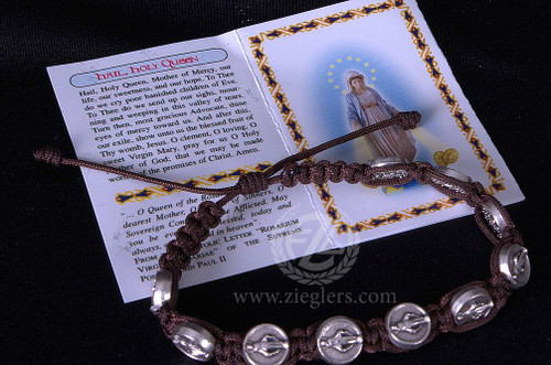 Miraculous bracelet with silver oxidized beads woven into braided cord adjustable size CC111MM Miraculous bracelet with silver oxidized beads woven into braided cord adjustable size CC111MM