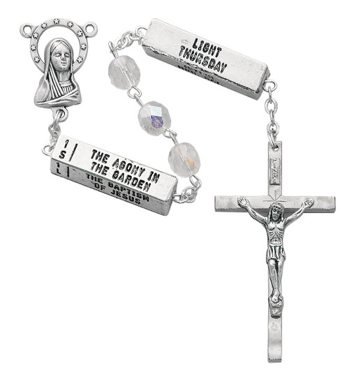 Mystery Rosary with Reminder Beads & 7mm Crystal Beads