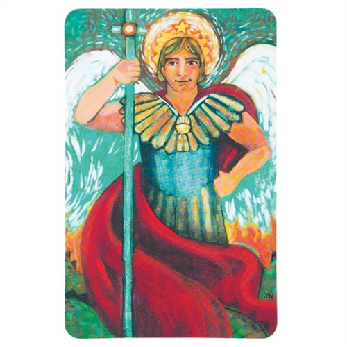 St Michael Archangel Contemporary Holy Card with Prayer DI9927