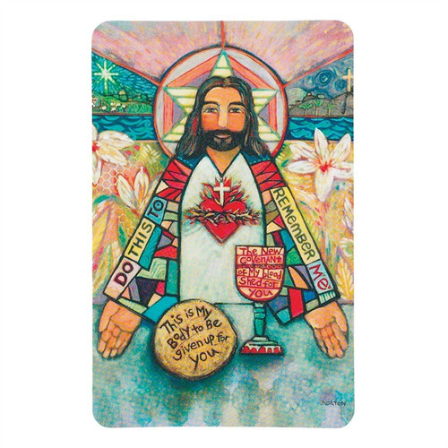 Sacred Heart Contemporary Holy Card with Prayer DI9931 Sacred Heart Contemporary Holy Card with Prayer DI9931