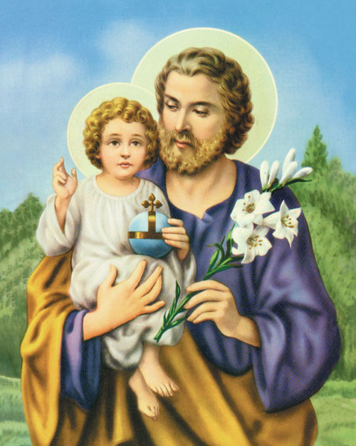St Joseph with Child Postcard EGPOST119 St Joseph with Child Postcard EGPOST119