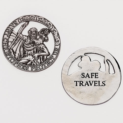 Saint Christopher Pocket Token | Open Design | Metal | 1-1/2" | 60533 Saint Christopher Pocket Token | Open Design | Metal | 1-1/2" | 60533