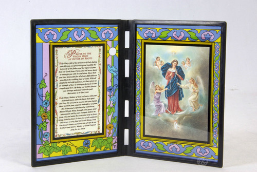 Stained Glass Prayer to Mary Untier of Knots Plaque SIPR198DSE Stained Glass Prayer to Mary Untier of Knots Plaque SIPR198DSE