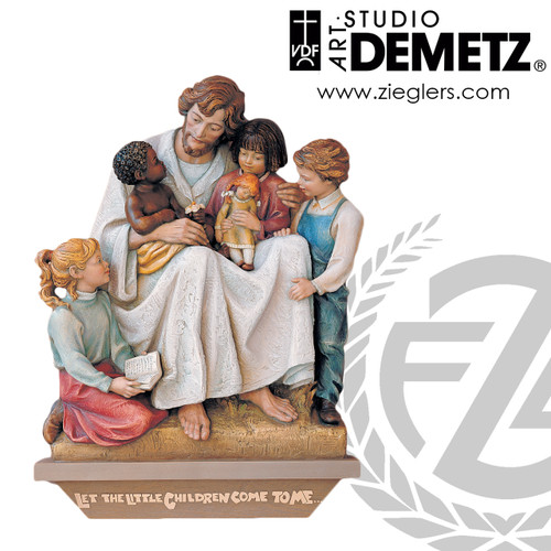 Jesus Welcomes the Little Children Statue select from 2 Sizes and 3 finishes made of Fiberglass and Crafted In Italy DM10039 Jesus Welcomes the Little Children Statue select from 2 Sizes and 3 finishes made of Fiberglass and Crafted In Italy DM10039