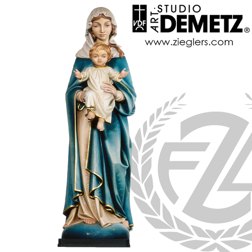 Our Lady with Child Linden Wood or Fiberglass Available in 3 Sizes Style 700-107 Demetz Our Lady with Child Linden Wood or Fiberglass Available in 3 Sizes Style 700-107 Demetz