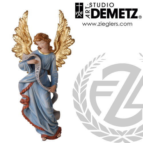 Gloria Angel Statue made of Fiberglass in choice of 8 24 30 36 and 48 inches and choice of color bronze or white marble finish Crafted In Italy 1950GA Gloria Angel Statue made of Fiberglass in choice of 8 24 30 36 and 48 inches and choice of color bronze or white marble finish Crafted In Italy 1950GA