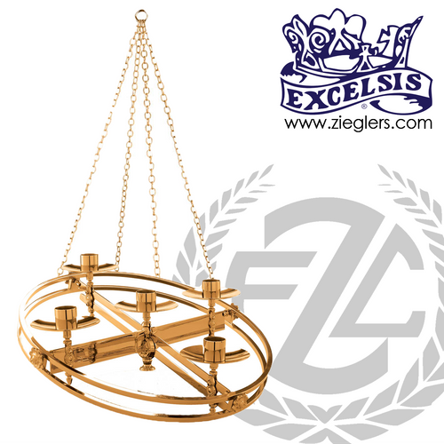 hanging Advent Wreath measures 21 inches in diameter in Brass or Bronze Holds 4 or 5 Candles made by progressive bronze in U S A PB1110176H hanging Advent Wreath measures 21 inches in diameter in Brass or Bronze Holds 4 or 5 Candles made by progressive bronze in U S A PB1110176H