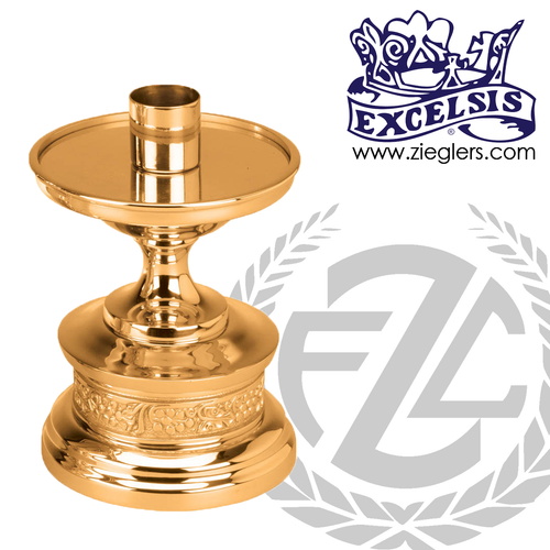 Altar Candlestick Available in Brass or Bronze Size 7" Style 401L Excelsis Made in USA Altar Candlestick Available in Brass or Bronze Size 7" Style 401L Excelsis Made in USA