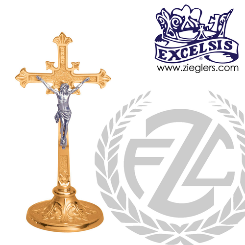 budded cross crucifix with round base in choice of brass or bronze with high polish or satin finish choose from 2 sizes made in u s a by progressive bronze PB232133AC budded cross crucifix with round base in choice of brass or bronze with high polish or satin finish choose from 2 sizes made in u s a by progressive bronze PB232133AC