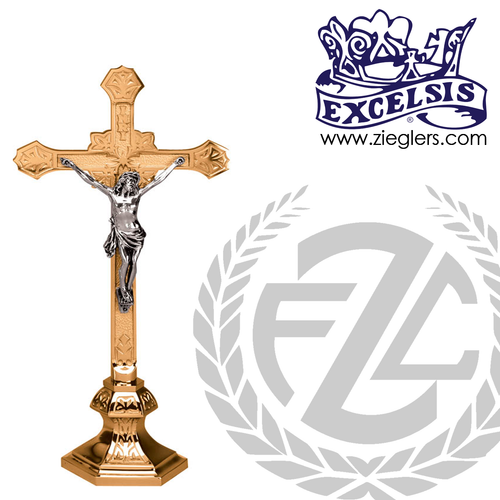Altar Crucifix with hexagonal base available in brass or bronze with choice of satin or high polish finish in 2 sizes made in u s a from pacific bronze PB434133AC Altar Crucifix with hexagonal base available in brass or bronze with choice of satin or high polish finish in 2 sizes made in u s a from pacific bronze PB434133AC