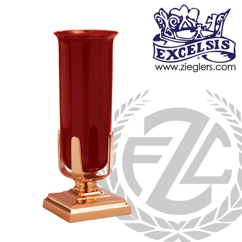 Altar Sanctuary Lamp in Bronze with 5" Square Base - Style 537