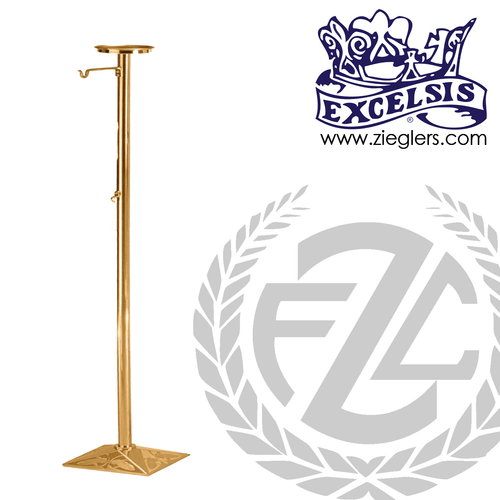 Thurible Stand Bronze or Brass 1 Shelf 2 Hooks Square Base 20078 USA