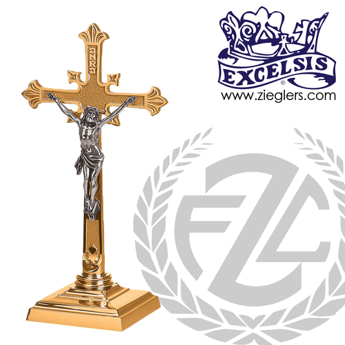 Altar Crucifix with textured cross and budded ends in brass or bronze with satin or high polish finish 3 Sizes on square base Brass or Bronze Square Base made in u s a by pacific bronze PB536133AC Altar Crucifix with textured cross and budded ends in brass or bronze with satin or high polish finish 3 Sizes on square base Brass or Bronze Square Base made in u s a by pacific bronze PB536133AC