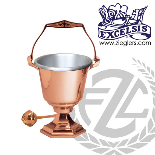 Excelsis Aspersorium Set with Aspergillum and Liners in Bronze Style 245