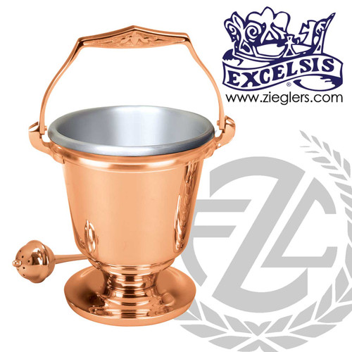 Excelsis Aspersorium Set Brass or Bronze Liturgical Set in Bronze Style 401