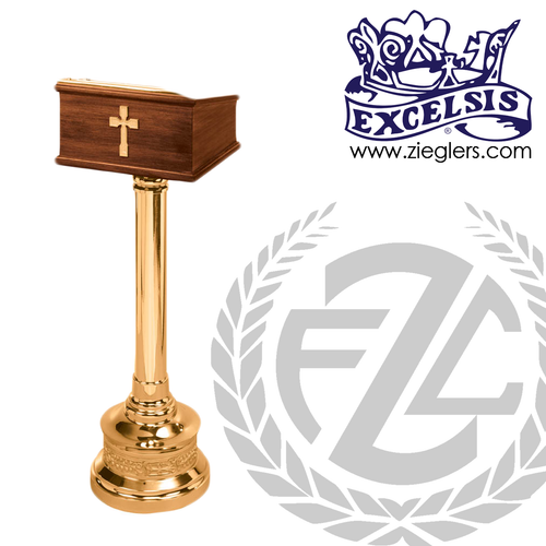 Standing Lectern made of bronze or brass and wood with high polish or satin finish stands 42 inches high made in  u s a by progressive bronze PB40132 Standing Lectern made of bronze or brass and wood with high polish or satin finish stands 42 inches high made in  u s a by progressive bronze PB40132
