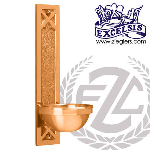 Wall mounted holy water font shown in Bronze - PB40883B Wall mounted holy water font shown in Bronze - PB40883B