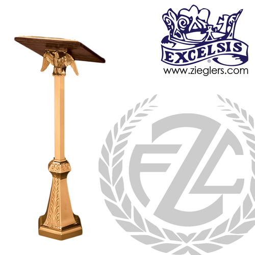 Standing Lectern with eagle made of bronze or brass with high polish or satin finish stands 48 inches high made in  u s a by progressive bronze PB43433 Standing Lectern with eagle made of bronze or brass with high polish or satin finish stands 48 inches high made in  u s a by progressive bronze PB43433