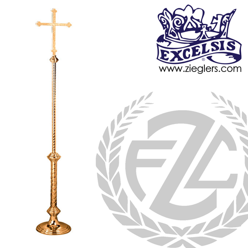 84 inch Processional Cross in brass or bronze with high polish finish stand staff and vinyl cover made in u s a by progressive Bronze PB444241 84 inch Processional Cross in brass or bronze with high polish finish stand staff and vinyl cover made in u s a by progressive Bronze PB444241