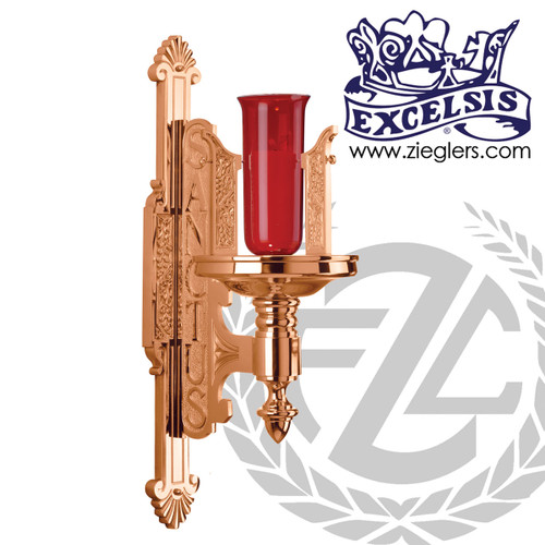 Sanctus Sanctuary wall lamp in bronze with satin or high polish finish 